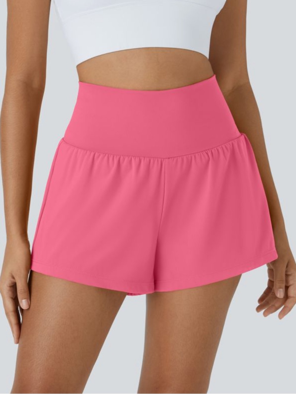 NWT SoftlyZero™ Airy Super High Waisted Yoga Shorts in Pink Lemonade XS